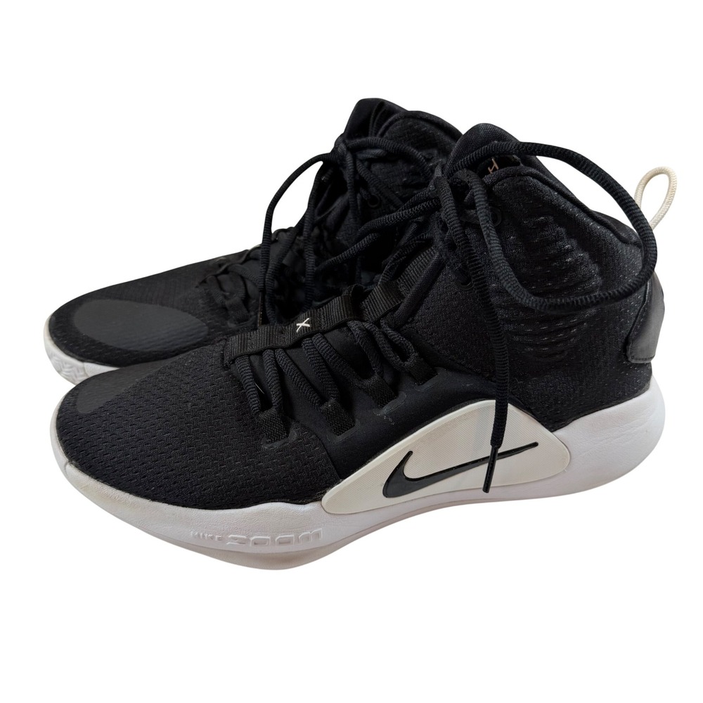 Nike Hyperdunk X Mid Black White Basketball Shoes AR0467-001 Mens Size 8